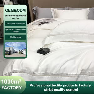 Hiện đại sang trọng 100% cotton Vua Kích thước Duvet cover Bộ năm sao khách sạn phong cách rắn Trắng dệt bedding bedding bedding Set - Product Image 2