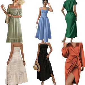 Ropa de Verano de Marca para Mujer, Poliéster, Estilos Variados, Vestidos, Camisetas, Pantalones, Faldas, Envío Aleatorio, Venta al Por Mayor Shein - Product Image 1