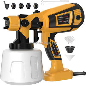 Ventes chaudes 700w 32000 tr/min 1400ml Accessoires multiples 5 buses HVLP <span class=keywords><strong>Pistolet</strong></span> de <span class=keywords><strong>peinture</strong></span> sans air électrique pour la maison et la voiture Pulvérisateur de <span class=keywords><strong>peinture</strong></span> - Product Image 1