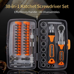 Juego de destornilladores multifuncionales para reparaciones domésticas 38 en 1 con kit de puntas cruzadas y trinquete. - Product Image 5