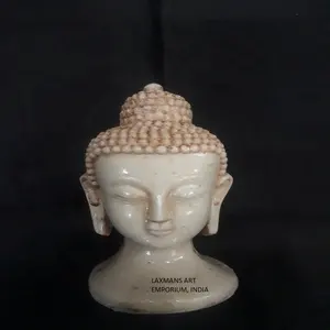 Patung Kepala Buddha Dewa India Buatan Resin