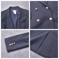 Fabricant de Blazer sur Mesure OEM ODM, Double Boutonnage, Boutons Dorés, Revers Cranté, Style Marine