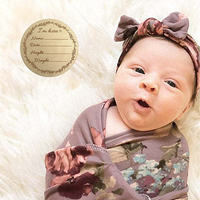 13 cartes rondes en bois gravées pour étapes importantes de bébé, épaisseur 3 mm, accessoires de photographie commémoratifs de la naissance