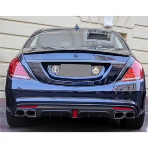 ดิฟฟิวเซอร์หลังทรงคาร์บอนสไตล์ <span class=keywords><strong>BRABUS</strong></span> พร้อมท่อไอเสียแบบ Quad สำหรับ Mercedes W222 ปี 2014-2017 - Product Image 5