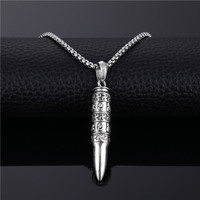Collier pendentif en acier inoxydable tendance avec motifs géométriques multiples, accessoires de style urbain