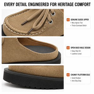 Mocassini da <span class=keywords><strong>Uomo</strong></span> OEM Personalizzati in Vera Pelle, Senza Tallone, con Punta Moc, Suola Spessa in Gomma, Traspiranti, Casual, per Esterni - Fonleader - Product Image 3