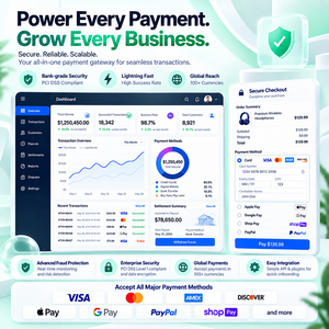 Panel de Control del Pasarela de Pago Luckypay con Soporte para Cash App, Chime, Tarjetas ACH y PayPal, Transacciones Seguras en Tiempo Real - Product Image 4