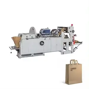 Máquina automática para fazer saco de papel kraft com fundo quadrado