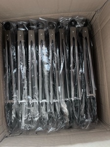 Pinzas de <span class=keywords><strong>cocina</strong></span> de <span class=keywords><strong>silicona</strong></span> de acero inoxidable de alta resistencia, utensilios para servir con bloqueo resistente al calor, agarre antideslizante para comida, ensalada, barbacoa - Product Image 6