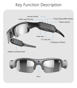 Thông Minh Kính mắt thông minh Glass Video Recorder Kính thể thao với máy ảnh 1080p Video Sunglass cho câu cá lái xe cưỡi xe máy - Product Image 5