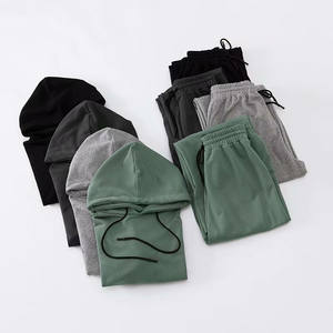 Set di felpe <span class=keywords><strong>con</strong></span> <span class=keywords><strong>cappuccio</strong></span> in bambù per ragazze di alta qualità <span class=keywords><strong>con</strong></span> maniche lunghe e pantaloni della tuta a maglia in tessuto <span class=keywords><strong>con</strong></span> <span class=keywords><strong>cappuccio</strong></span> - Product Image 1