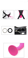 Double Dildo Strapon avec Harnais Élastique, Dildo à Sangle pour Femmes Lesbiennes, Jouet Sexuel pour Adultes, Dildo Vibrant Télécommandé