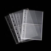 Pochettes de reliure spirale A7 transparentes sans acide en polypropylène, 6 trous, pochette de classement en PP, sac de remplissage écologique et imperméable