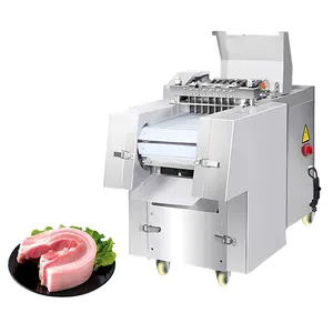 Fully Automatic Commercial Frozen Fish Meat Bacon Slice Cut Make Slice Dicing Machine