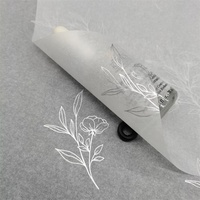 Papier de soie d'emballage personnalisé avec logo imprimé, doré métallisé, 17/22 g/m²