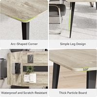 Table de séminaire moderne en forme de bateau de 6 pieds pour petites entreprises, idéale pour les salles de réunion et de conférence
