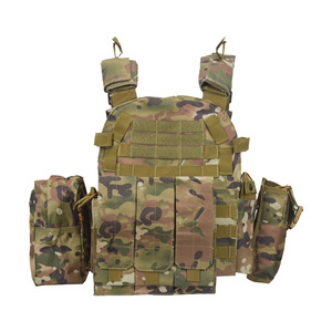 DFTV01 Outdoor <b>Men</b> Cosplay Games Tactical Vest with MG <b>Pouch</b> Faster Detach Molle Platform Black Khaki OD Green - Product Image 5
