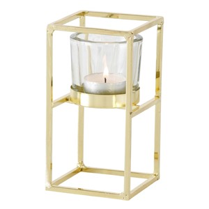Hot Selling Golden <b>Tea</b> <b>Light</b> <b>Candle</b> Holder with Glass Votive for Home Decor High Quality Metal Hurricane <b>Candle</b> Stands - Product Image 3