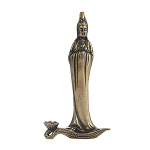 Figura de Bodhisattva Guanyin de latón, escultura de bronce macizo, adorno hecho a mano para decoración del hogar, regalo para sala de estar - Product Image 5
