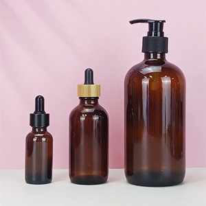 Bouteilles en verre ambré personnalisées pour hôtel, shampoing Boston, 150 ml, 250 ml, 500 ml, emballage cosmétique - Product Image 2