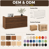 Comptoir de réception moderne en bois, design minimaliste, comptoir de bar pour club et comptoir de caisse pour café, personnalisable
