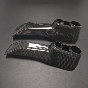 Console centrale en fibre de carbone - Garniture de climatisation - Pièces en carbone sec pressées à chaud avec une texture élégante pour les cockpits de voitures de sport - Product Image 2