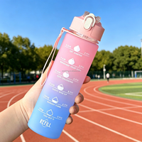 Bouteille de sport et de camping en plastique PC sans BPA de 25 oz avec logo personnalisé, écologique, hermétique, idéale pour l'eau bouillante