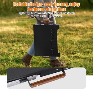 Barbecue pliant portable pour camping, grill de table pour barbecue extérieur avec sac de transport pour camping, pique-nique, emballage pour vente par correspondance - Product Image 4