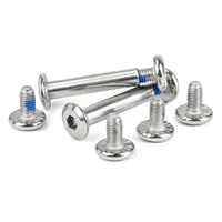 10 pièces/ensemble patin à roues alignées vis clou remplacement patins à roulettes écrou boulons patins à roulettes pièces essieu mâle et femelle vis