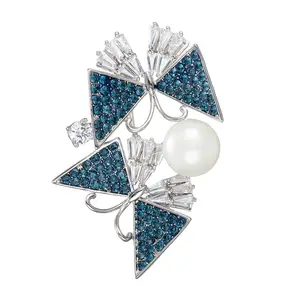 Jachon Fashion Butterfly Pearl Fine Jewelry Brooches High quality Fashionable Personality Accessory Corsage