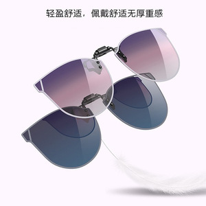 Sunglasses <b>Clip</b> On Metal <b>Frame</b> Polarized UV400 Lenses For Driving Fishing Sun Protection Unisex - Product Image 2