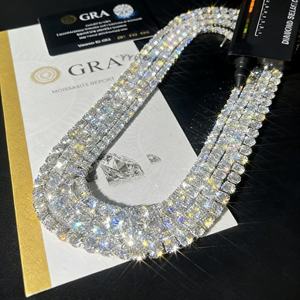 สร้อยคอ/กำไลข้อมือเทนนิส เงินแท้ 925 ประดับเพชร VVS มอสซาไนต์ ขนาด 2 มม. - 6.5 มม. สำหรับผู้หญิง/ผู้ชาย - Product Image 3