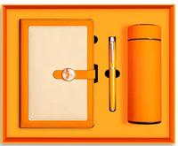 Coffret cadeau écologique, papeterie, carnet en cuir, stylo avec bouteille d'eau, coffret cadeau d'affaires, remise de diplôme, luxe haut de gamme