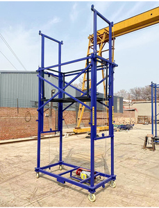 2m Adjustable Height Lifting Scaffolding Platform SF-30 with CE <b>Paint</b> 500kg Load Capacity Metal Construction Includes Handrails - Product Image 6