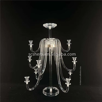 Chandeliers de luxe transparents à 12 bras, chandeliers modernes de luxe en acrylique transparent, décorations de table de mariage