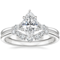 Bague de fiançailles élégante en moissanite taille ovale, monture à griffes en or massif 18 carats, bijou classique pour femme
