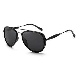 Lunettes de soleil Greyjack Aviator pour hommes, polarisées UV400, monture en métal noir, verres TAC, type 3, pare-soleil - Product Image 2