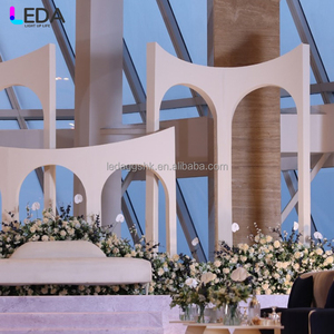 Arche de scène de mariage en PVC carré blanc de haute qualité LEDA, décoration de scène de salle, arche de toile de fond - Product Image 3
