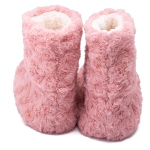 <strong>Women</strong> Woman <strong>Women's</strong> Ladies Winter Fuzzy Rose Pink Plush Indoor Home Anti-slip <strong>Slipper</strong> <strong>Boots</strong> Booties Cozy Sherpa Fleece Lining - Product Image 5