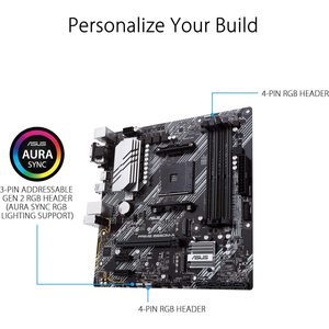 Placa base Micro ATX Prime B550M-A Wifi II 100% original al por mayor con PCIe 4.0, Wifi 6, memoria DDR4, HDMI 2.1 y conector RGB. - Product Image 3