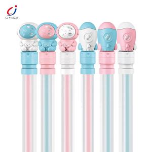 Chengji новый дизайн для девочек Летний Пляжный интерактивный счастливый игровой 2 вида цветов мультфильм ракета Макарон ручной насос розовый водяной пистолет - Product Image 3