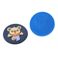 Sous-verres et dessous de tasse en silicone 3D personnalisés, résistants à la chaleur, en caoutchouc, pour voitures, cadeaux promotionnels et d'affaires