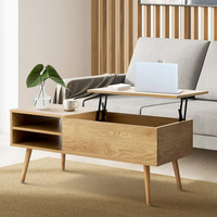 Meubles de salon en bois durables directs d'usine Table basse moderne portable extensible en chêne