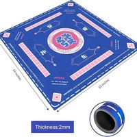Housse de table de mahjong en microfibre de haute qualité, antidérapante, silencieuse, 80 cm carré, pour 2 joueurs, résistante à l'eau, cadeau pour soirée de jeu, plaisir en famille