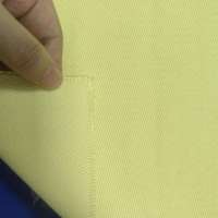 Tissu sergé en fil de para-aramide ignifuge jaune 600 g/m² 100 mètres pour gants haute température, vêtements de travail et usage pompier