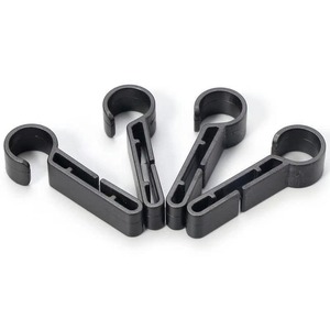 Contacta con Atención al Cliente: Ganchos de Plástico para Linterna Frontal, Negros, Sin Ranuras, Paquete de 4, para Cascos de Seguridad - Product Image 1