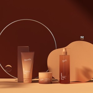 Paket Perawatan Kulit Khusus dengan Botol Pompa <span class=keywords><strong>Lotion</strong></span> dan Stoples Krim Warna Biru Gradasi - Product Image 2