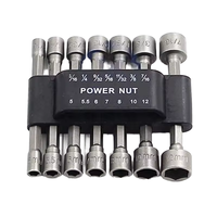 Juego de Llaves de Tubo Hexagonales de Grado Industrial con Acabado Cromado de 6.35mm, Brocas Eléctricas, Destornilladores, CR-V, OEM, Jiente Vanadium