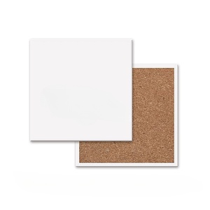 Wholesale Sandstone Coasters Promotional Sublimation Ceramic Round Blank Coasters With Cork Back
