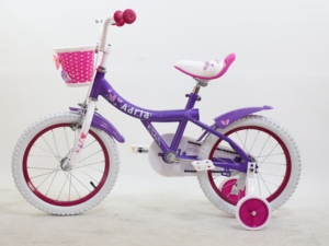 Bicicletta BMX per Bambine 16 Pollici a Velocità Singola 5-8 Anni Telaio in Acciaio Pedali con Rotelle Ruote <span class=keywords><strong>da</strong></span> Allenamento Cestino in Plastica Materiale Ecologico - Product Image 6